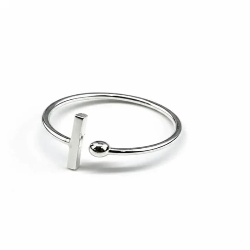 Minimal Bar Silver Ring